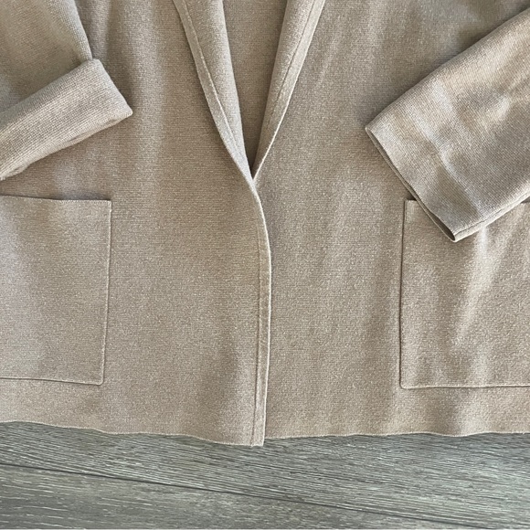 JCrew Sweater Blazer, Women’s, Camel Tan, Size M - Picture 4 of 8